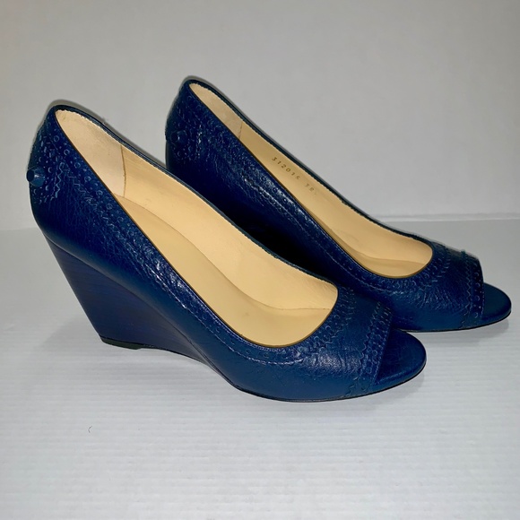 Balenciaga Arena Bleu Dragee Wedges - Like New - Picture 2 of 7